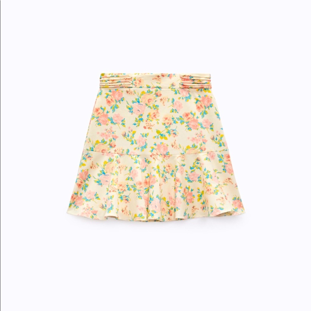 ZARA Floral Skirt